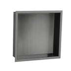 Square bathroom niche 300mm x 300mm - brushed black