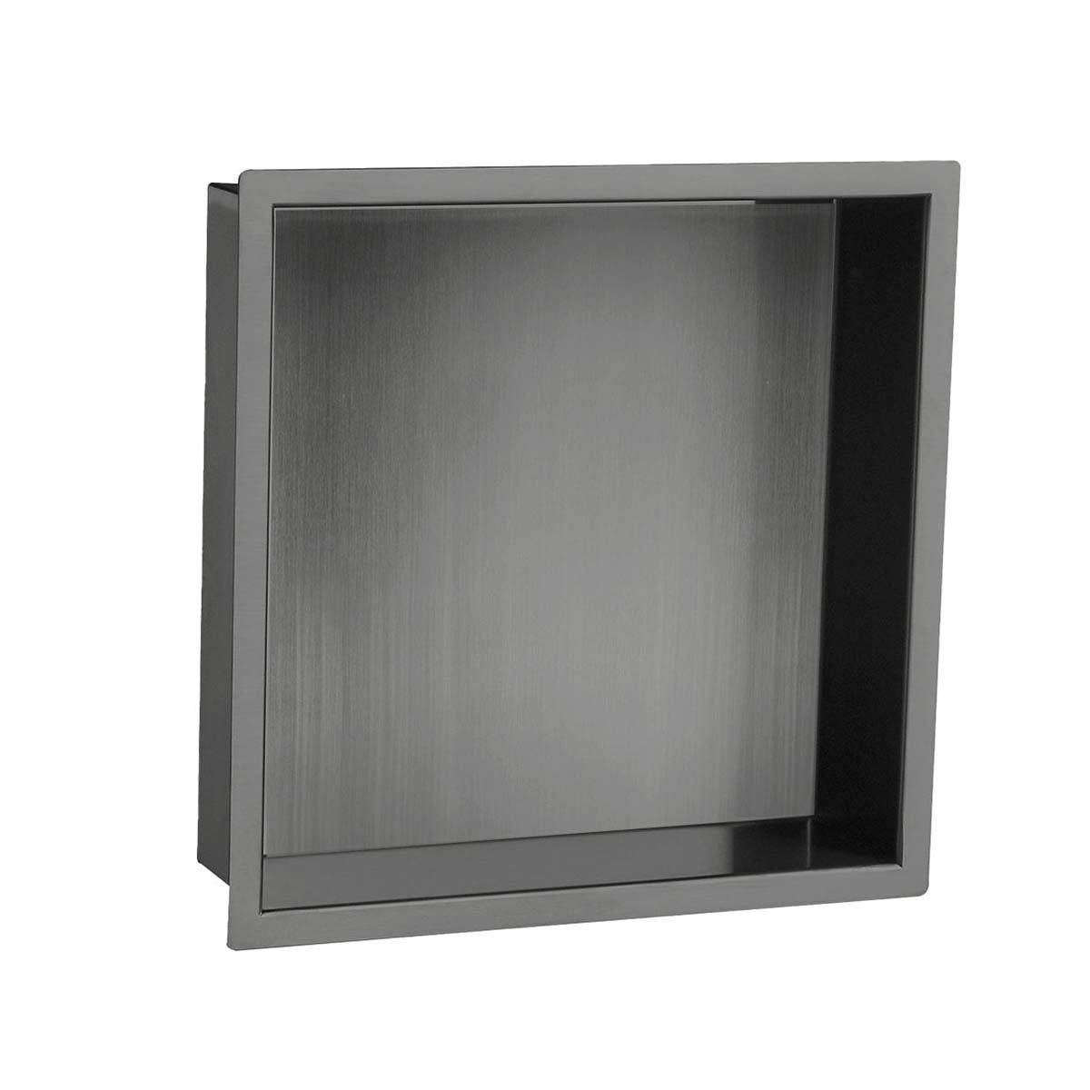 Square bathroom niche 300mm x 300mm - brushed black