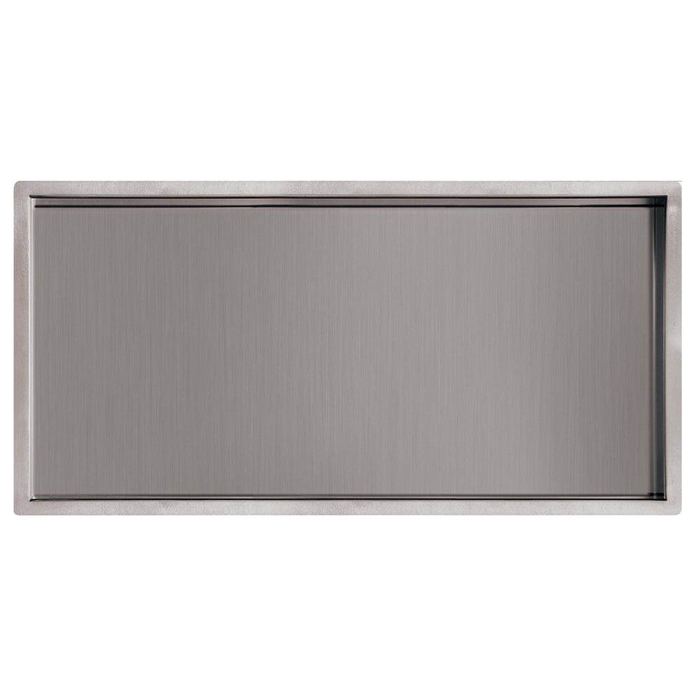 chrome rectangular shower niche Main image