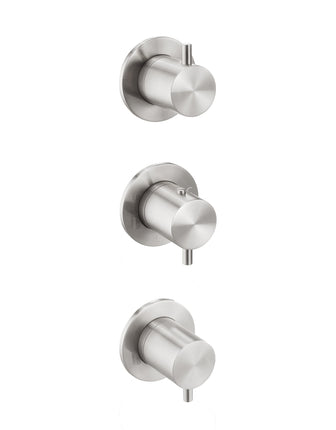 Stainless Steel 3 Outlet 3 Handles Concealed Thermostatic Shower Valve Secondary image