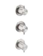 Stainless Steel 3 Outlet 3 Handles Concealed Thermostatic Shower Valve
