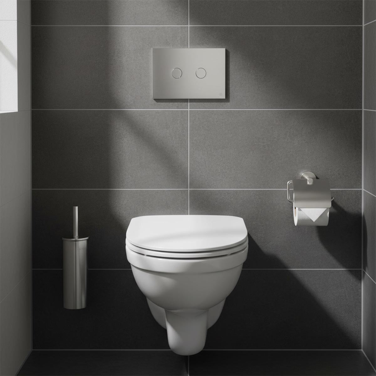 Stainless Steel Concealed Cistern Flush Plate