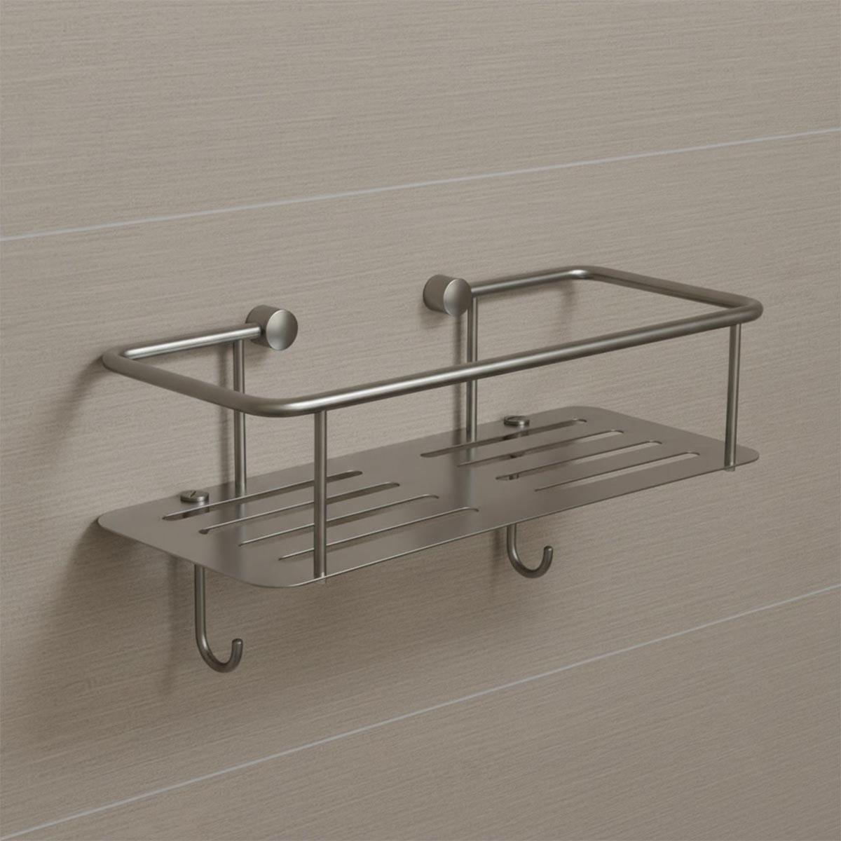 Stainless Steel Single Square Shower Basket 300mm