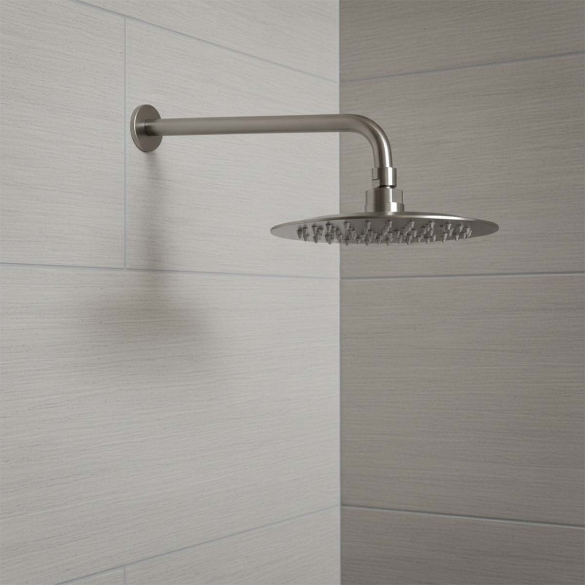 Stainless Steel Wall Mounted Shower Arm 400mm and Shower Head 300mm