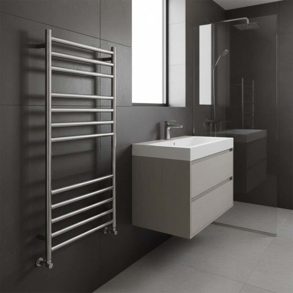 Stainless steel heated towel rail radiator