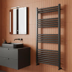 Straight Black Towel Radiator 
