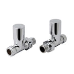 Chrome Towel Rail Valves Straight 