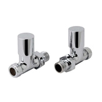 Chrome Towel Rail Valves Straight 