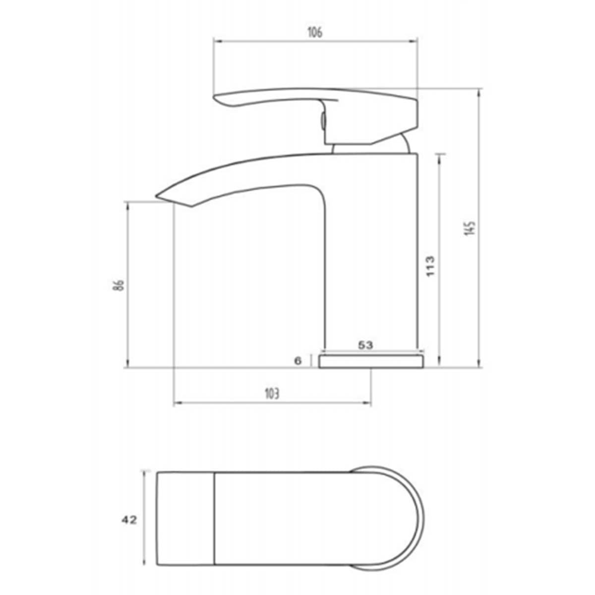  Basin Mixer with Click Clack Waste technical details