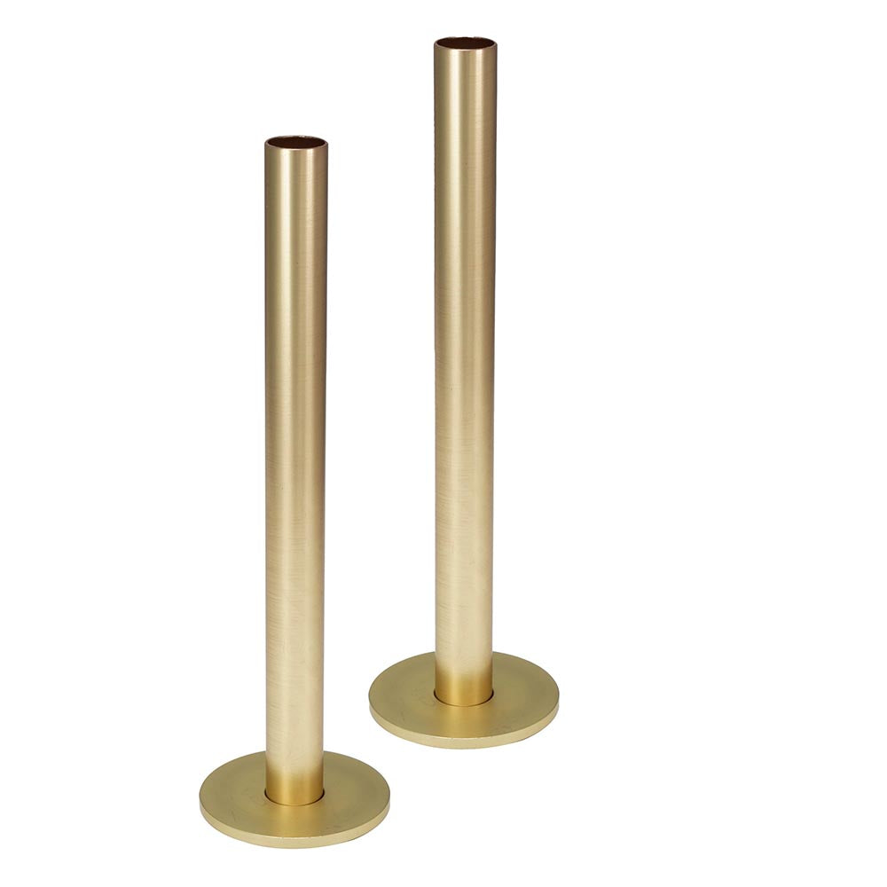 brushed gold pipe covers