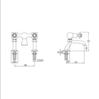 Deck-Mounted Bath Filler Tap - Brushed Brass