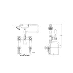 Feestanding Bath Shower Mixer with Shower Kit - Brushed Brass