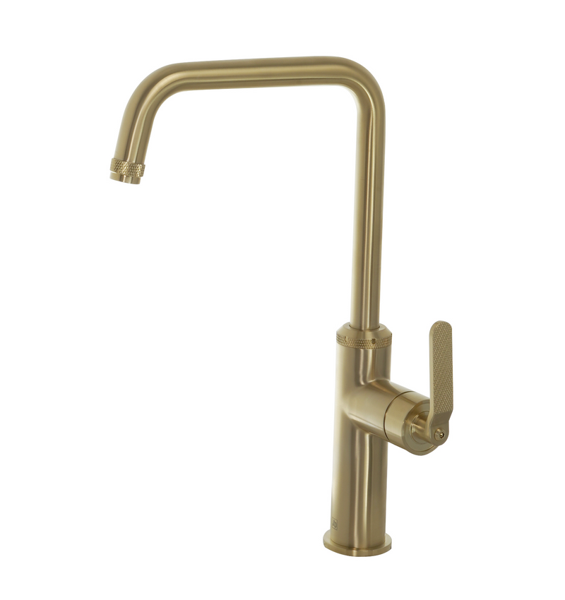 Monobloc Brushed Brass Single Lever Sink Mixer Tap