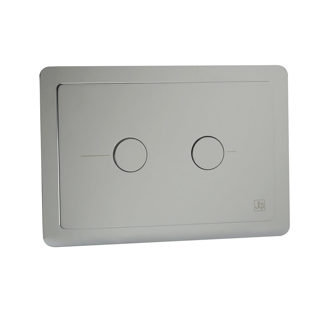 Dual flush plate chrome