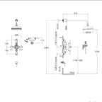 Exposed Thermostatic Shower Kit - Technical drawing