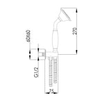 Water Outlet and Holder with Hand-Shower - Brushed Brass