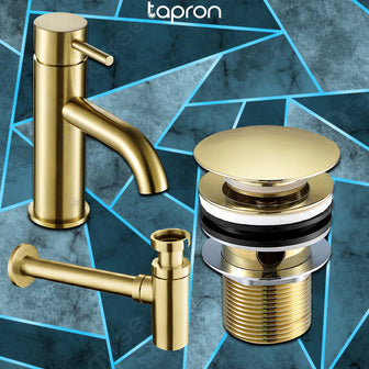 Basin Mixer Tap and Basin Waste With Basin Bottle Trap Main image