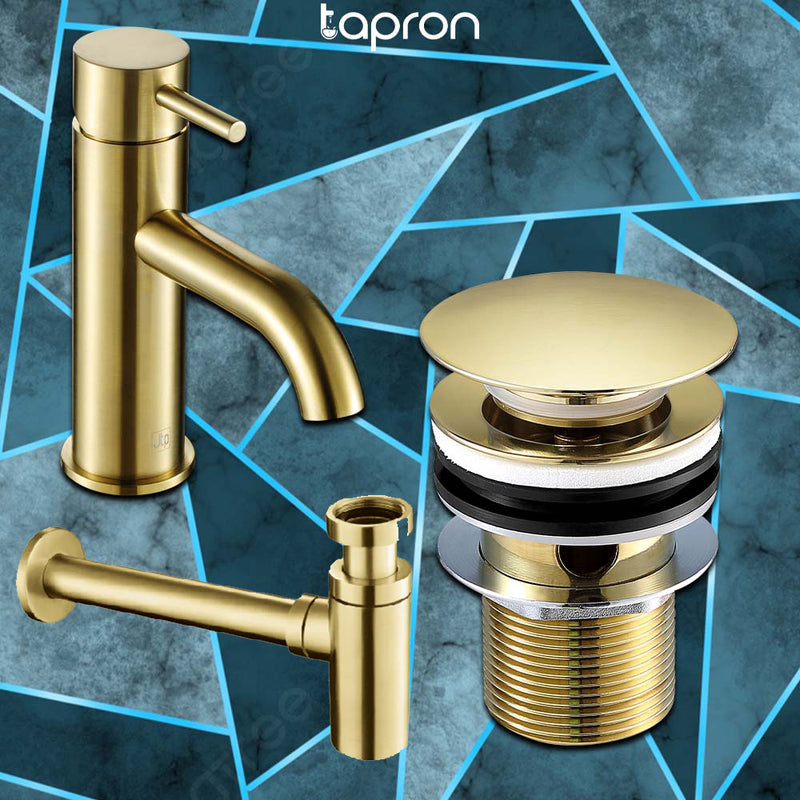 Basin Mixer Tap and Basin Waste With Basin Bottle Trap