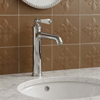 Tall Victorian basin tap with ceramic lever 