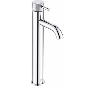 Chrome Tall Single Lever Basin Mixer Tap with Knurled Handle Secondary image