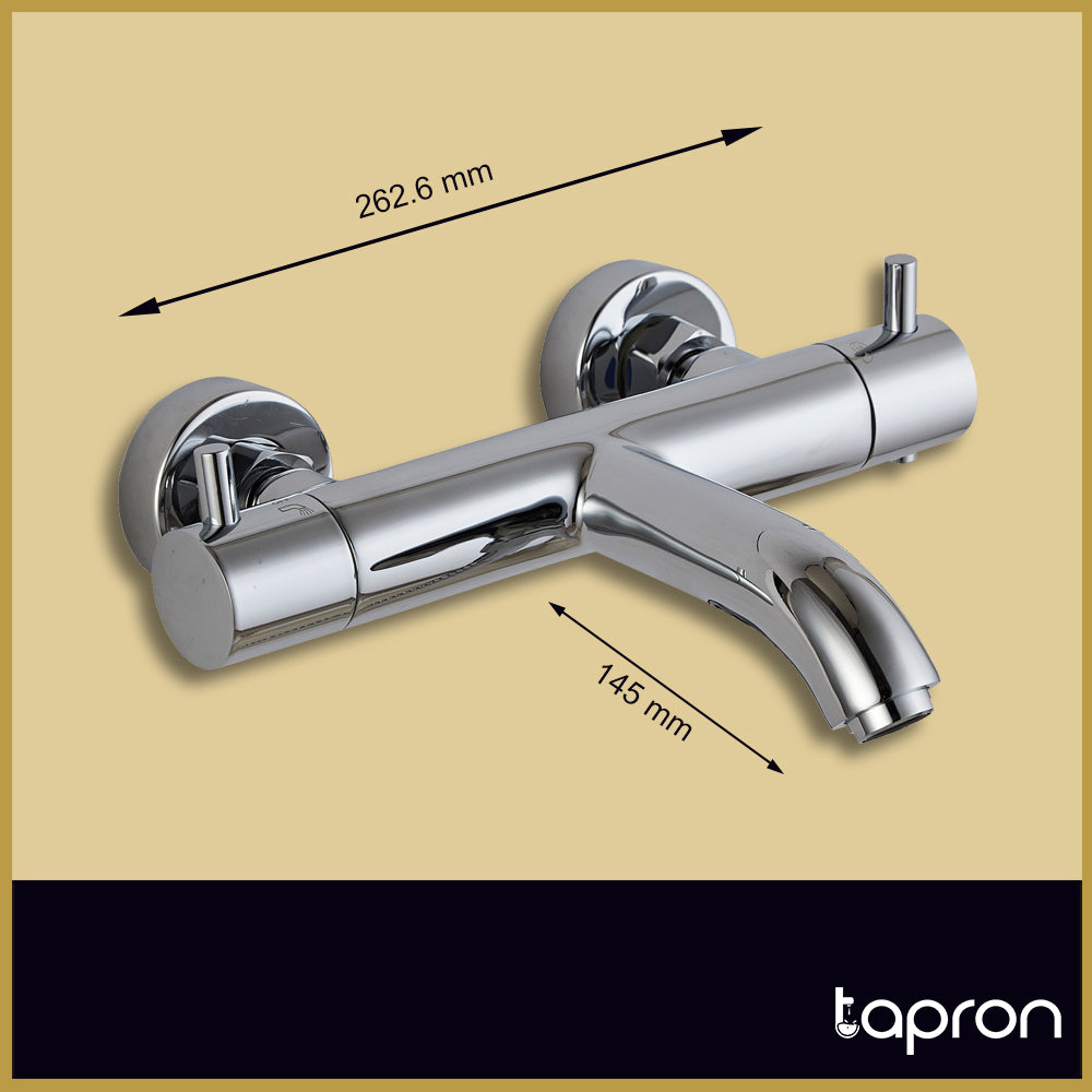 Chrome Wall Mounted Bath Taps-Tapron