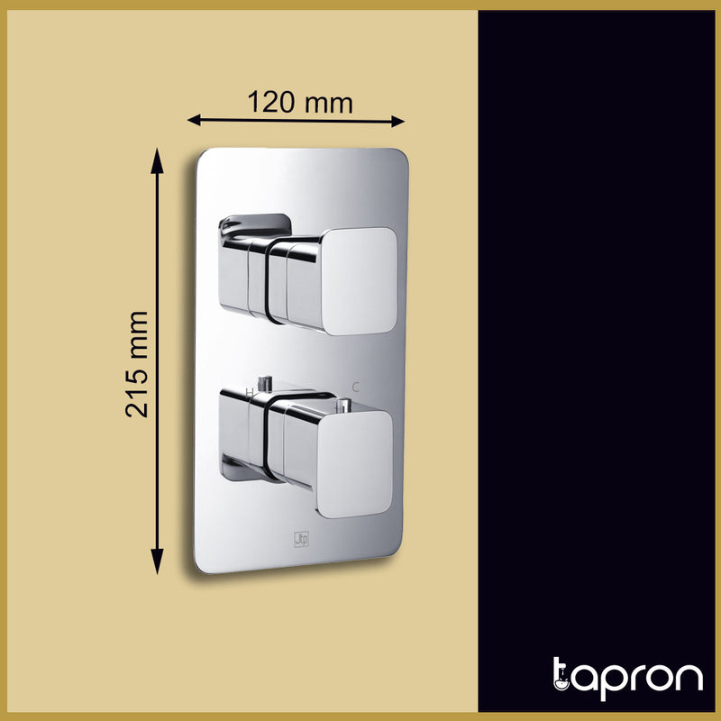 Thermostatic Concealed 2 Outlet Shower Valve  - Tapron