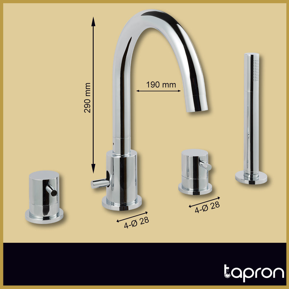 Deck mounted Bath Taps-Tapron