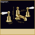 3 Hole Bathroom Basin Taps-Tapron