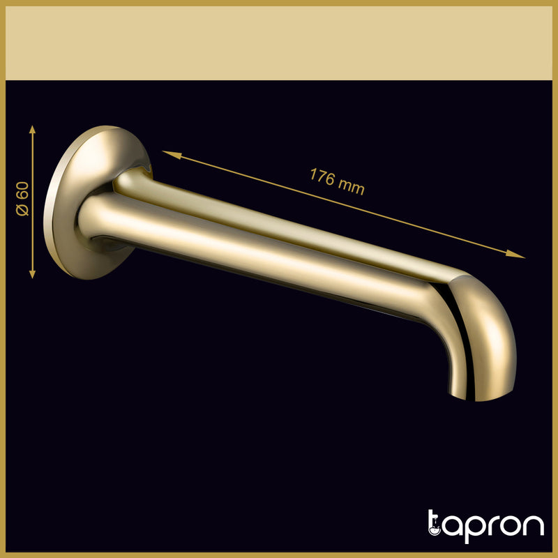 Gold Wall-Mounted Bath Spout-Tapron