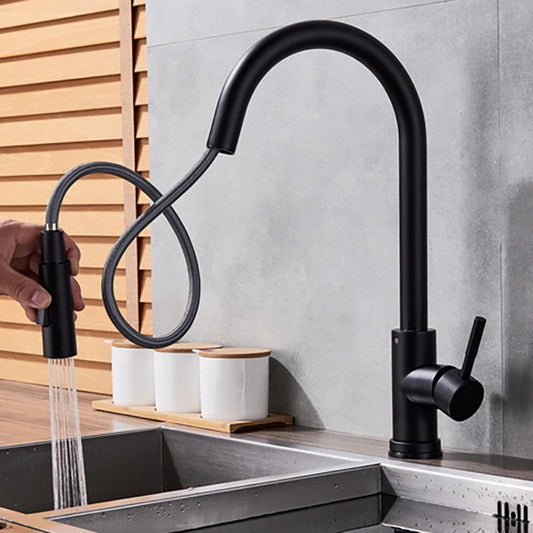 Black Kitchen Tap | Black Pull Out Kitchen Tap | Pull Out Tap | Tapron 750