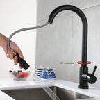 Black Pull out kitchen taps