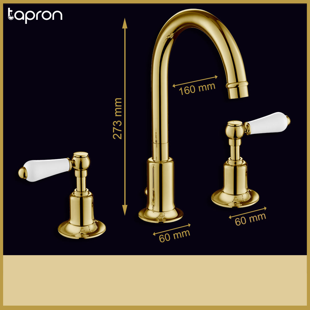 3 hole Deck mounted Basin mixer-Tapron