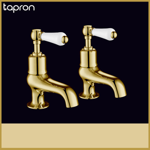 Gold Bath Pillar Tap-Tapron