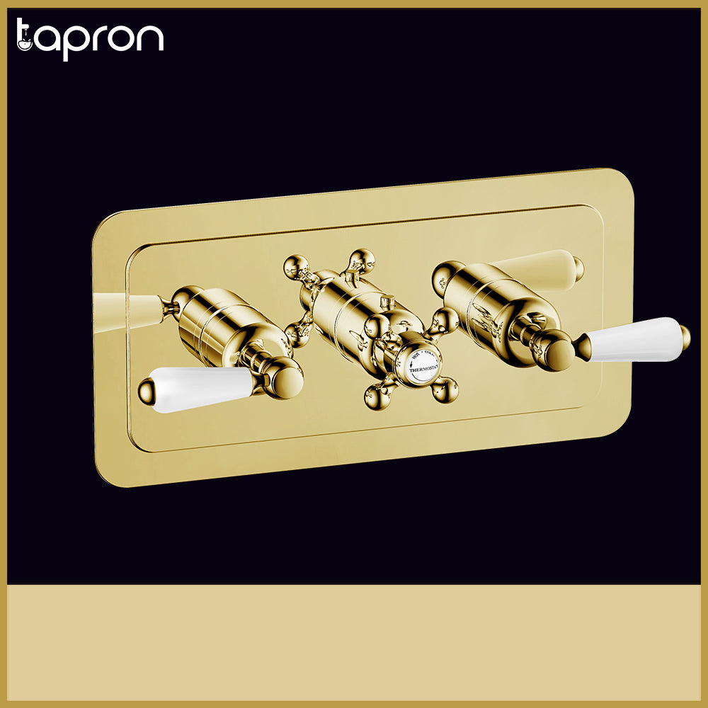 2-Outlet Shower Valve - Gold Finish Secondary image