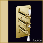 Gold Thermostatic Shower Mixer Valve-Tapron
