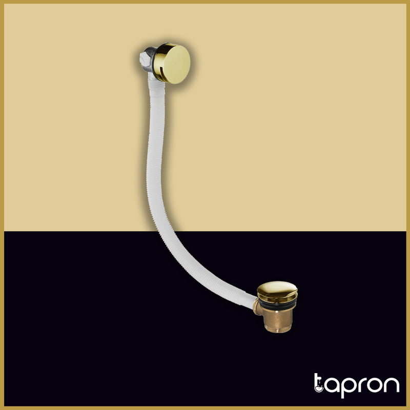 Gold Bath Filler with Click Clack Waste and Overflow - Tapron