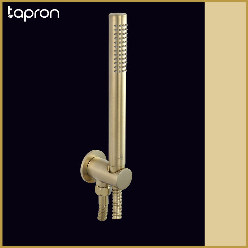 Wall Outlet with Slim Handset and Metal Hose Shower Kit -Tapron