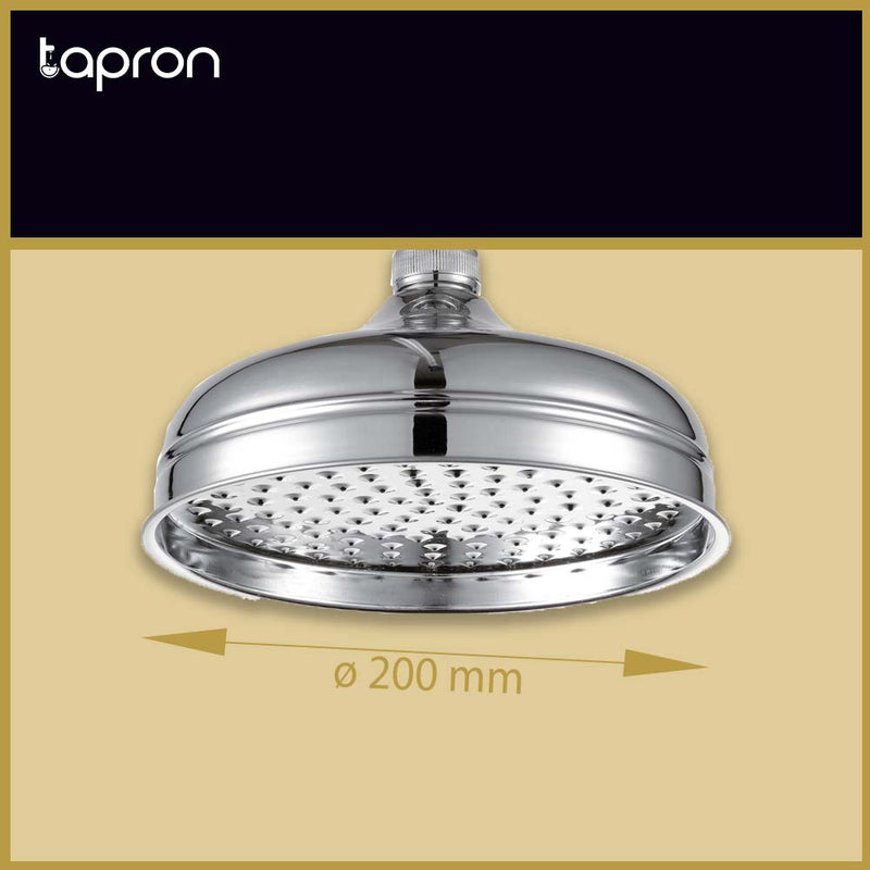 Chrome Traditional Victorian Shower Heads -Tapron