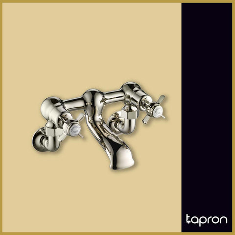 Nickel Finish Traditional Wall Mounted Bath Filler Tap - Tapron