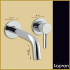 chrome basin tap wall mounted