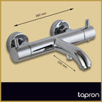 Chrome Wall Mounted Bath Taps-Tapron