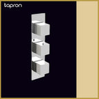 Chrome Thermostatic 2 Outlet Concealed Shower Mixer -Tapron