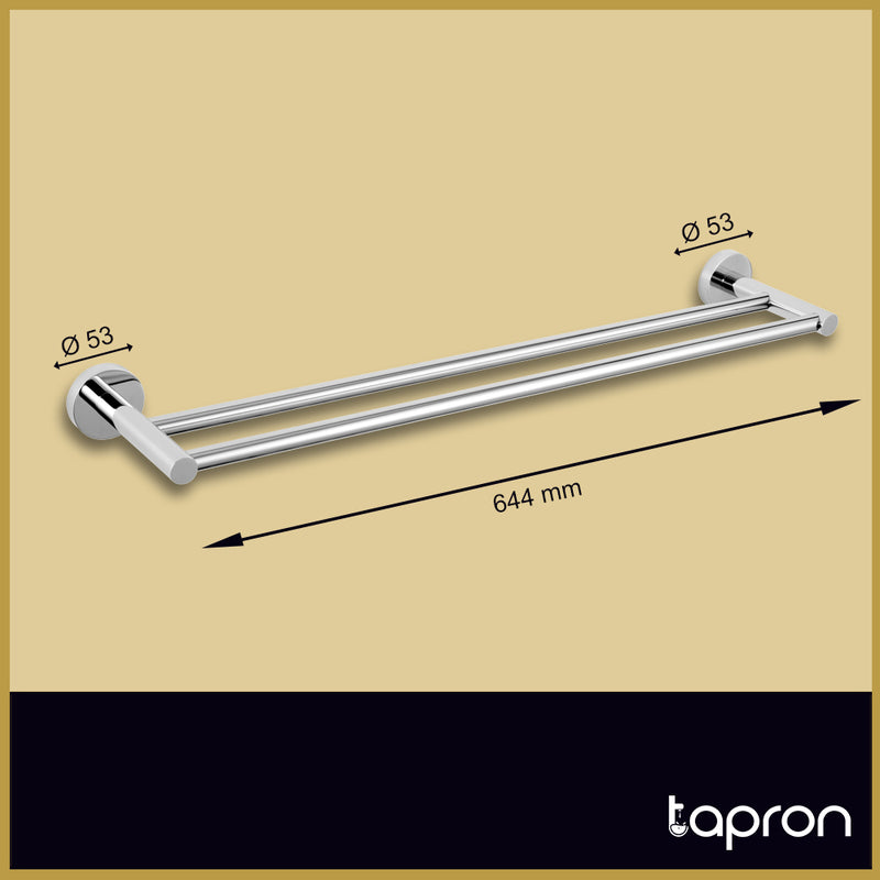 Chrome Towel Rails Rings & Hooks-Tapron