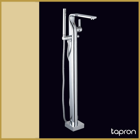 Chrome Single Lever Freestanding Bath Shower Mixer Kit –Tapron