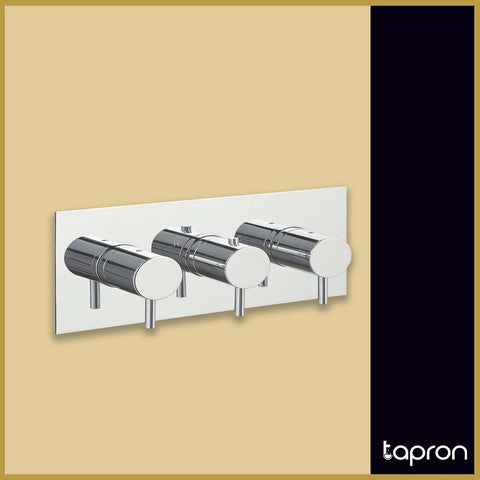 Chrome 3 Outlet Concealed Mixer Shower Valve-Tapron