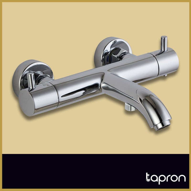 Wall Mounted Thermostatic Bath Shower Mixer Tap-Tapron