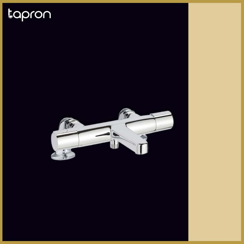 2-Outlet Deck-Mounted Thermostatic Shower Mixer Tap-Tapron