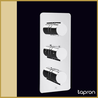 Chrome 3 Outlet Thermostatic Shower Valve Secondary image