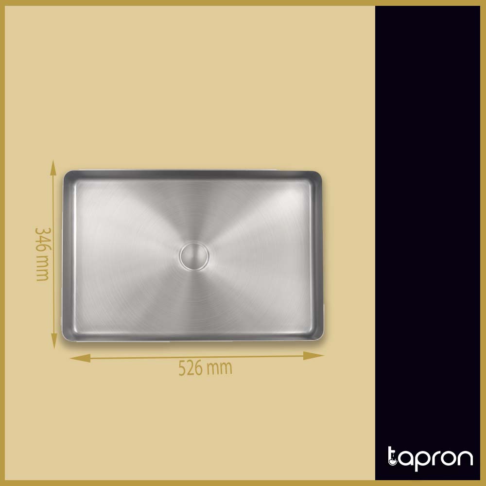 Stainless steel Rectangular Countertop Basin-Tapron