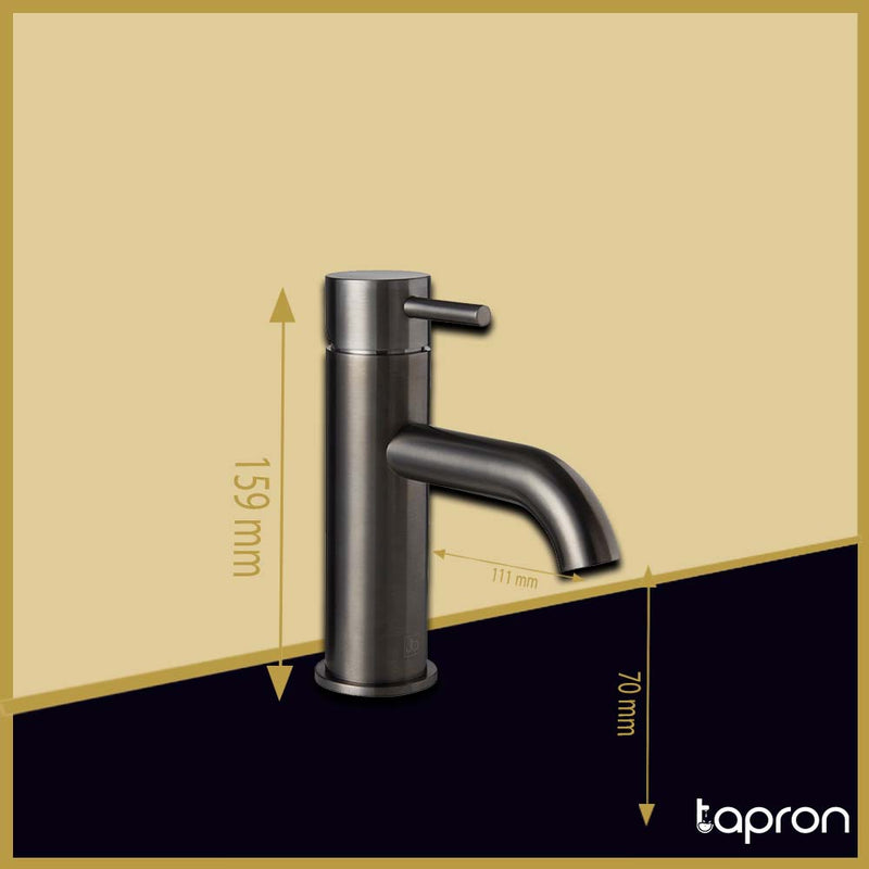 Brushed Black Bathroom Taps-Tapron